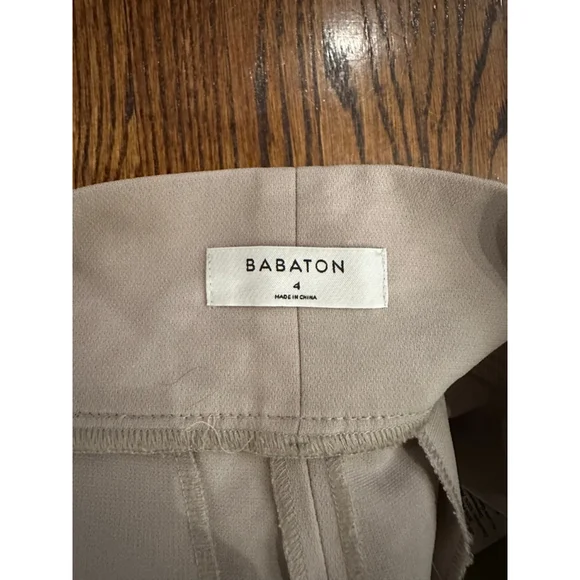 Women's Babaton Jermaine Beige Wide Leg Pants Size 4 - Picture 6 of 12